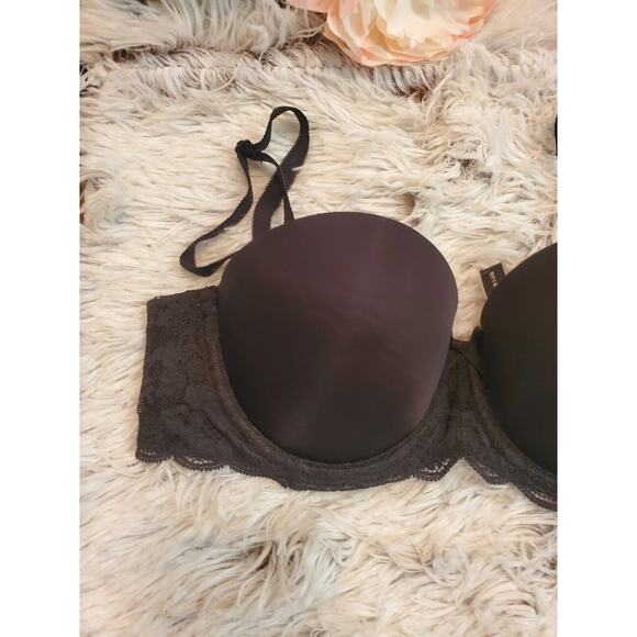 Victoria’s Secret Dream Angles Lined Demi Black Lace Bra 32C Sexy Lingerie $59 - Picture 3 of 5